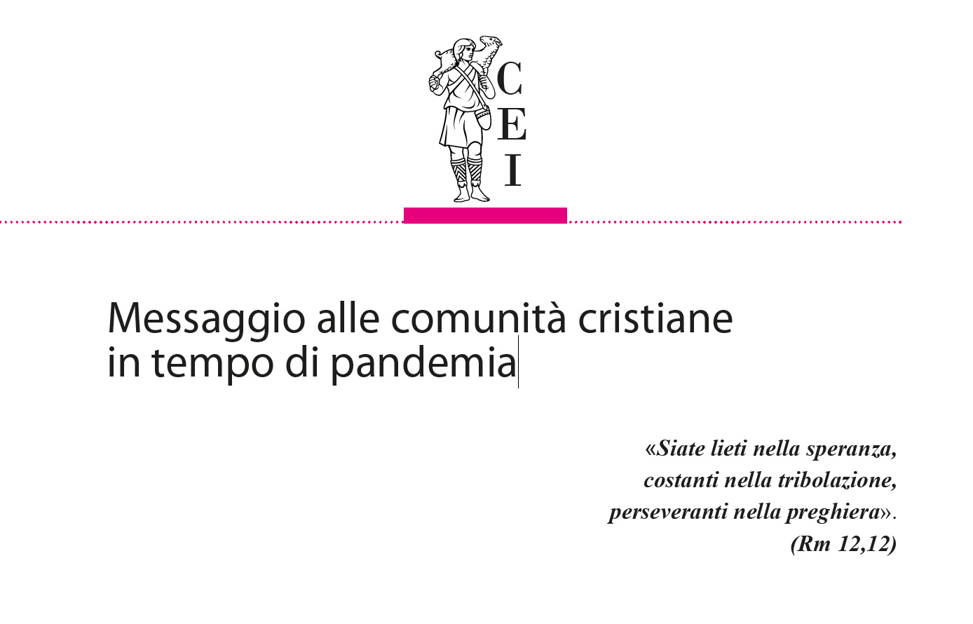 Messaggio Alle Comunita Cristiane In Tempo Di Pandemia Parrocchia Sant Agostino